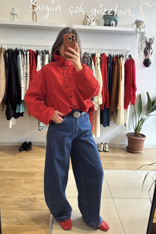 Yüksek Bel Barel Model Pantolon